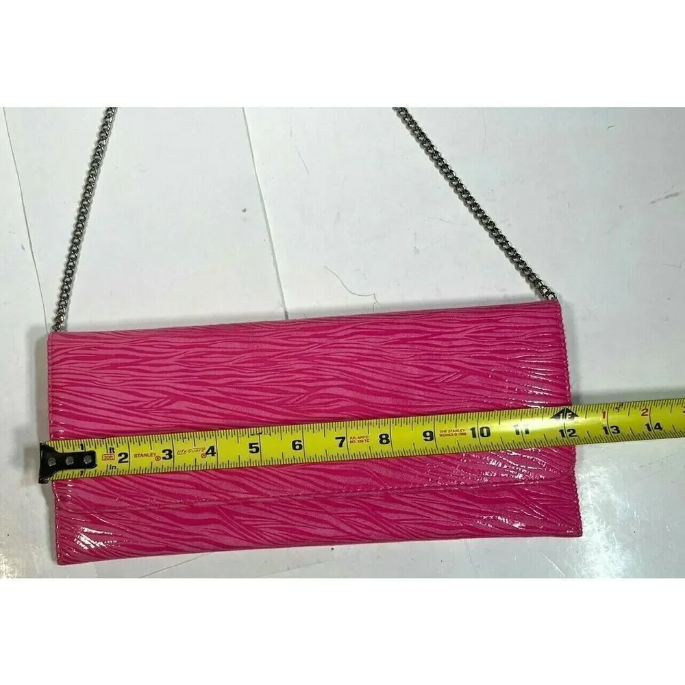 Fatto a Mano By Carlos Falchi Hot Pink Clutch Purse Shoulder Hand Bag Barbiecore